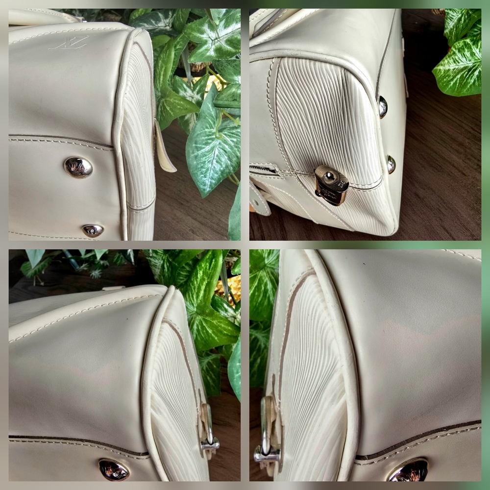 Louis Vuitton Ivory Epi Bowling Montaigne PM With Silver Lock And Two Keys - Picture 8 of 16